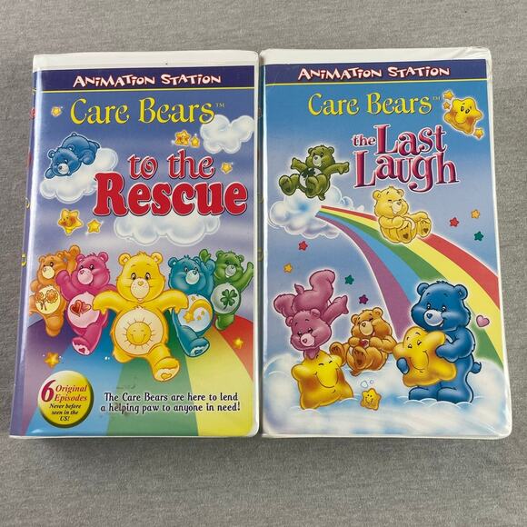 Two Vintage Care Bear Movies VHS To The Rescue Last Laugh 2002 2003 - Picture 1 of 5
